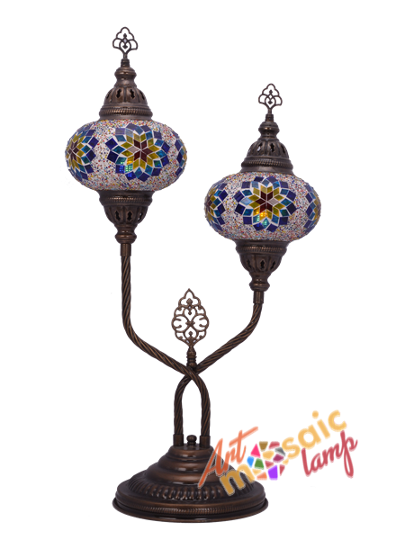 Double Glass Mosaic Table Lamp 17221-X