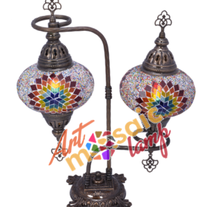 Double Glass Mosaic Table Lamp 17313