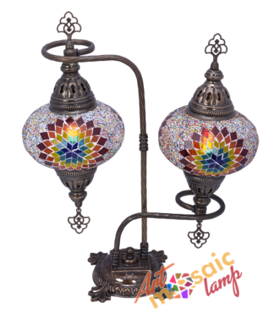 Double Glass Mosaic Table Lamp 17313