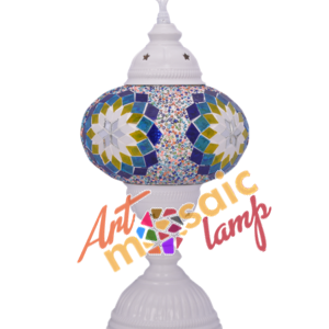 White Modern Mosaic Table Lamp 17200-W