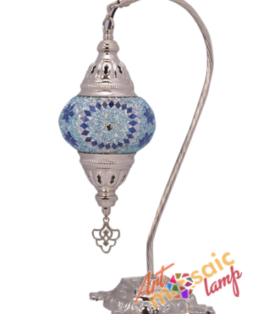 Silver Camel Neck Mosaic Lamp 13303-S