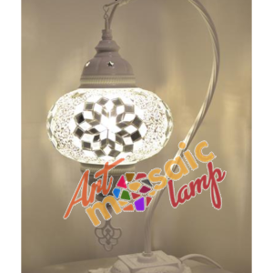 Silver Camel Neck Mosaic Lamp 17303-W