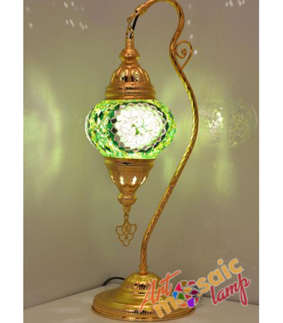 Swan Neck Gold Mosaic Lamp 13300-G