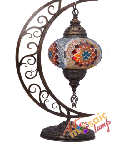 Turkish Mosaic Moon Lamp 17310